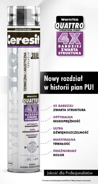 Ceresit Piana Pianka Montażowa Biała Niskoprężna
