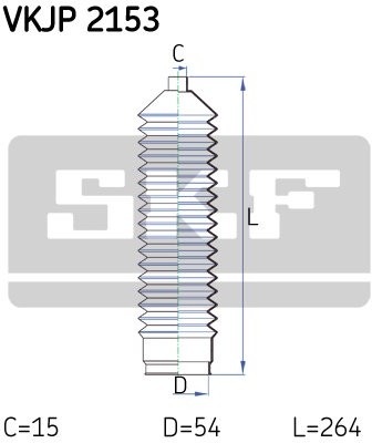 SKF Zestaw osłon, układ kierowniczy VKJP 2153