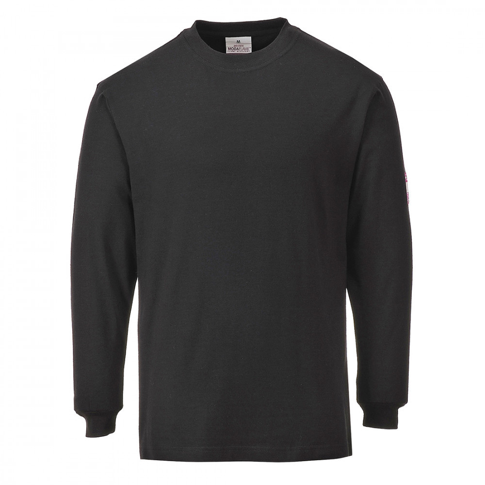 Portwest T-shirt z długimi rękawami Rozmiar - XXXL, Kolor - Czarny