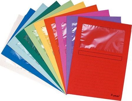 Staples Staples EXACOMPTA Skoroszyt kartonowy FOREVER z okienkiem A4 mix kolorów opakowanie 25 sztuk EXC410