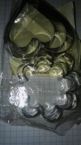 METALOWE FOREMKI WYKRAWACZE SERCA KWIATKI 6 szt