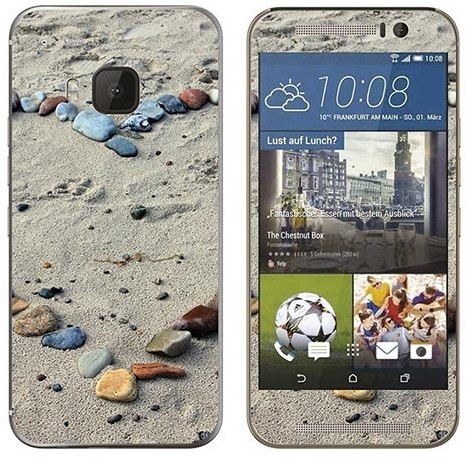 Royal Sticker Royal tatuaż ścienny RS. 113831 samoprzylepny do HTC One M9 z motywem serca na plaży RS.113831