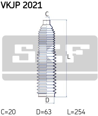 SKF Zestaw osłon, układ kierowniczy VKJP 2021