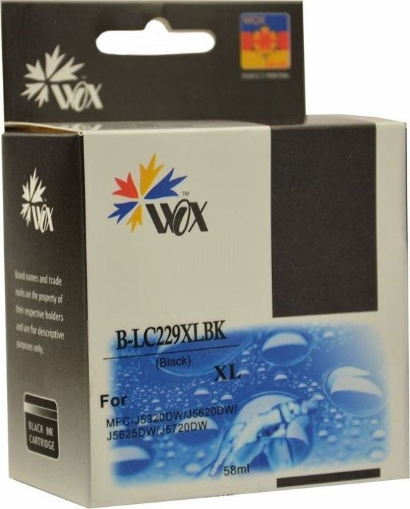 THI Tusz Black Brother LC 229BK zamiennik LC229XLBK n A4 zgodnie z normą ISO/IEC 24711 WOX-B229XLBN