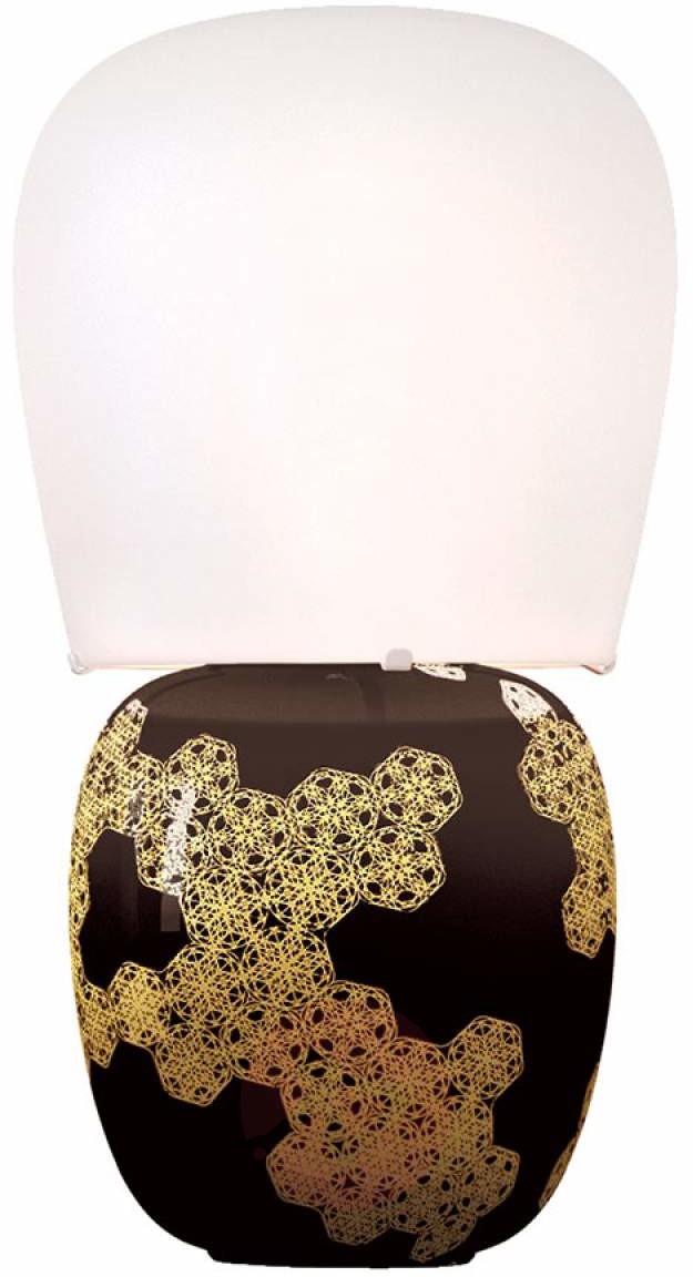 KUNDALINI Hive  klasyczna ceramiczna lampa stołowa, czarna
