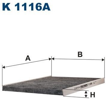 Filtron Filtr, wentylacja przestrzeni pasażerskiej K 1116A K 1116A