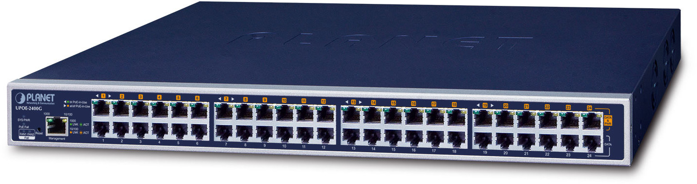 Planet UPOE-2400G łącza sieciowe Gigabit Ethernet (10/100/1000) UPOE-2400G