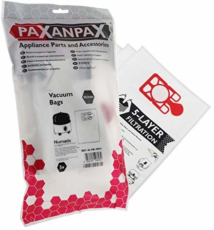 Numatic Paxanpax Paxanpax VB390H Kompatybilne torby SMS NVM-1CH' seria Henry (5 szt.) VB390H