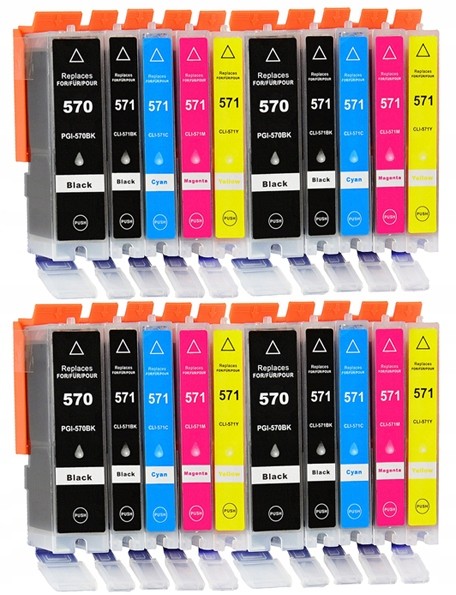 20x Nowe Tusze Do Drukarki Canon Pixma Mg 5750 XL