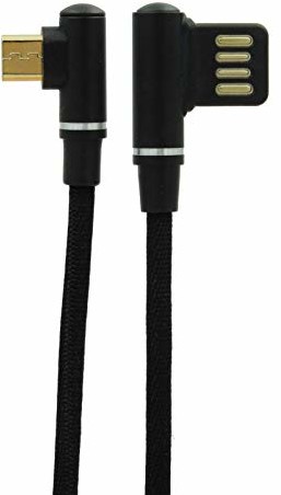 KABELIX Kabel do ładowania i transferu danych micro USB od  [pasuje do smartfonów, aparatów cyfrowych, powerbanków i innych], czarny, 50 cm