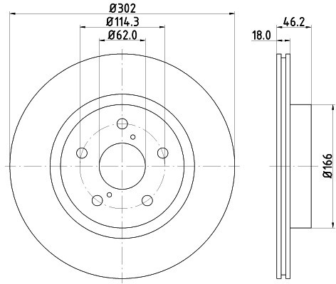 HELLA PAGID Tarcza hamulcowa PAGID 8DD355106-261