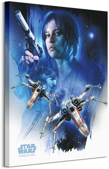 Pyramid Posters Star Wars Rogue One Jyn & X-Wings - obraz na płótnie WDC99832