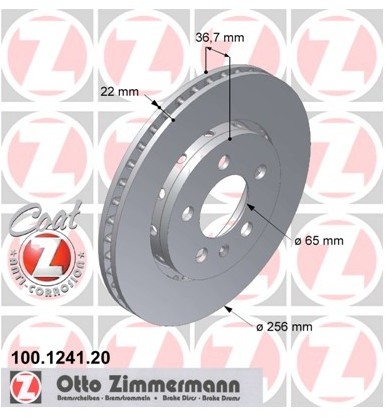 Zimmermann Tarcza hamulcowa 100.1241.20