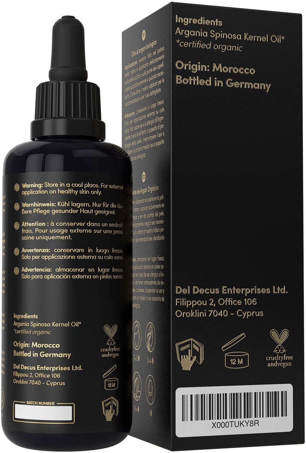 Bio Olej Arganowy Satin Naturel atomizer, pipeta