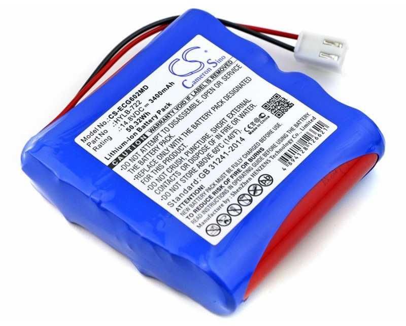 Cameron Sino Biocare ECG-6010 HYLB-722 3400mAh 50.32Wh Li-Ion 14.8V Cameron Sino)