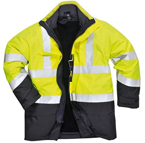 Portwest portwest s779  bizflame deszczu ostrzegawcza ochronna kurtka zgodnie z normą Multi, 1 sztuki, żółty, żółty S779YNRXL