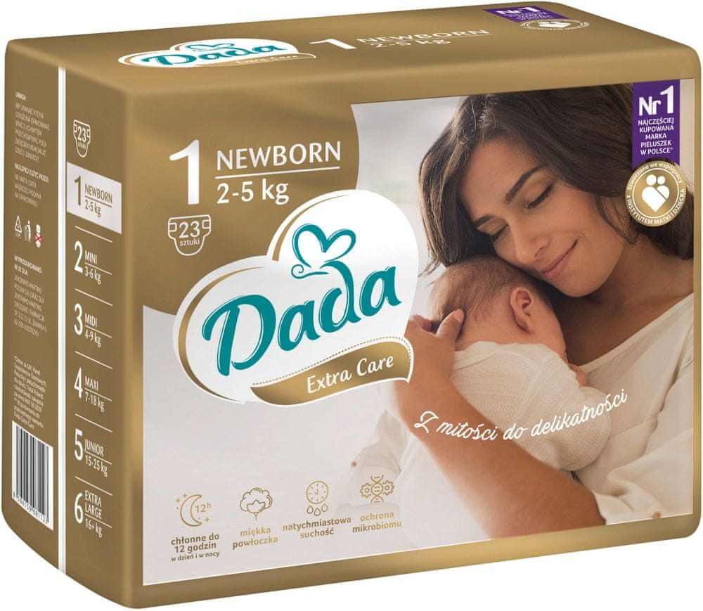 Dada pieluchy Extra Care rozm.:1 2 5 kg 23 szt