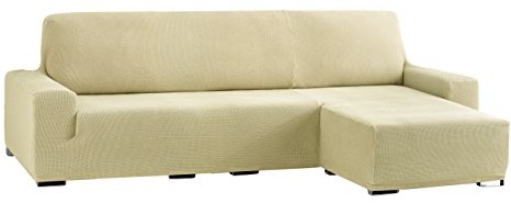 Eysa Cora Stół gimnastyczny Sofa Narzuta Chaise Longue Krótkie ramię prawe, widok z przodu, kolor 01, bawełna poliestrowa, beżowy, 39 x 35 x 19 cm FC037061D