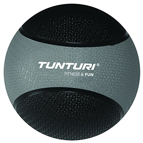 Tunturi Piłka lekarska guma, szary/czarny, 5 kg, 14tuscl321 14TUSCL321