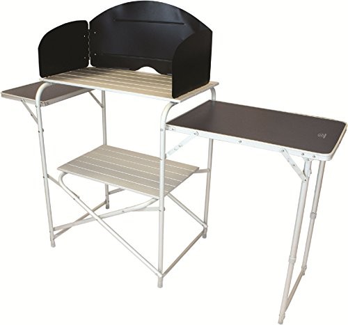 Highlander aluminium Camping Kitchen Stand & Folding Tables, srebrny, jeden rozmiar FUR082