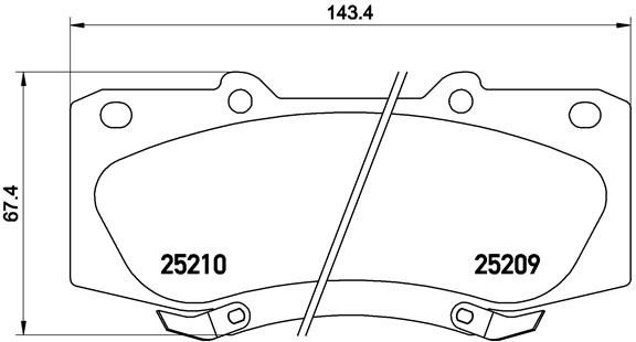 BREMBO Zestaw klocków hamulcowych, hamulce tarczowe P 83 140