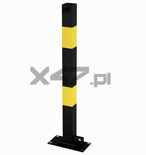 Polski produkt Blokada parkingowa - słupek składany X3-C zamykany na kłódkę