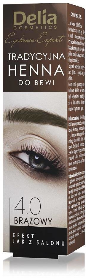 Delia Eyebrow Expert tradycyjna henna do brwi 4.0 Brąz 2g 98737-uniw