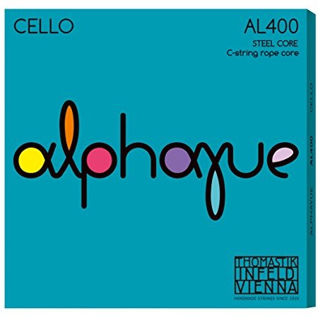 Thomastik Struny Infeld do wiolonczolonczelowego nylonowego zestawu rdzeni skala 3/4 650 mm/25,6 cala średnie napięcie AL4003/4
