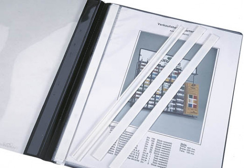 Durable Listwy kryjące do mechanizmu skoroszytowego 50 szt. białe 2924-02