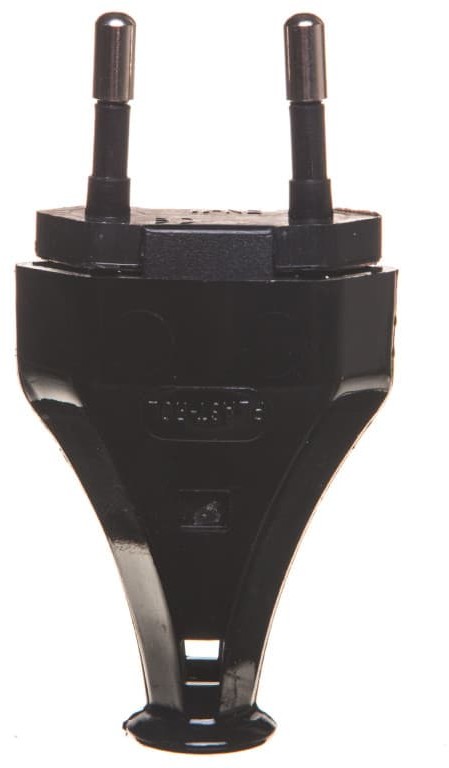 Plast-Rol Złącze naprawcze wtyczka płaska b/u Euro 2,5A 250V czarne ZN-11/CZARNY