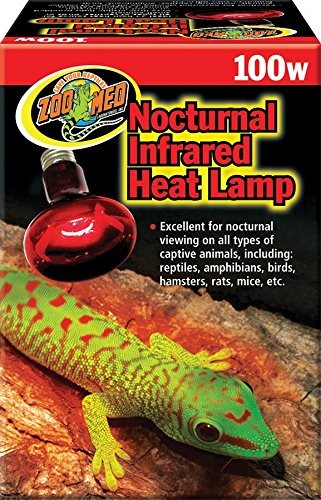 Zoo Med nocturnal reflektor na podczerwień, źródło ciepła i oświetlenie do Terraria, 100W, czerwony RS100