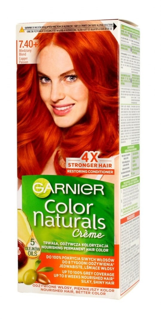 Garnier Color Naturals Krem koloryzujący nr 7.40 Miedziany Blond 1op 50405