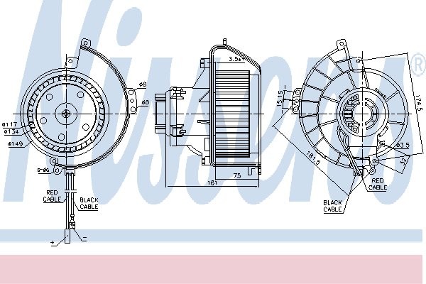 NISSENS Wentylator wnętrza NISSENS 87188