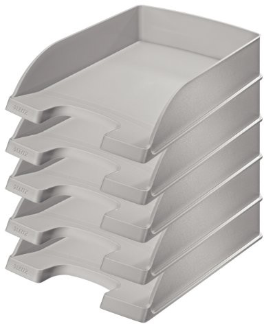 Leitz Plus kuwety na dokumenty, wysokość 7 cm, zestaw 5 sztuk, szary 52270085