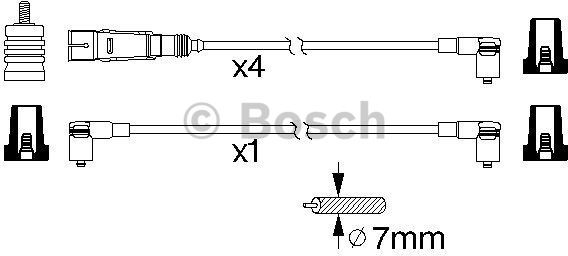 BOSCH Komplet przewodów zapłonowych 0 986 356 343