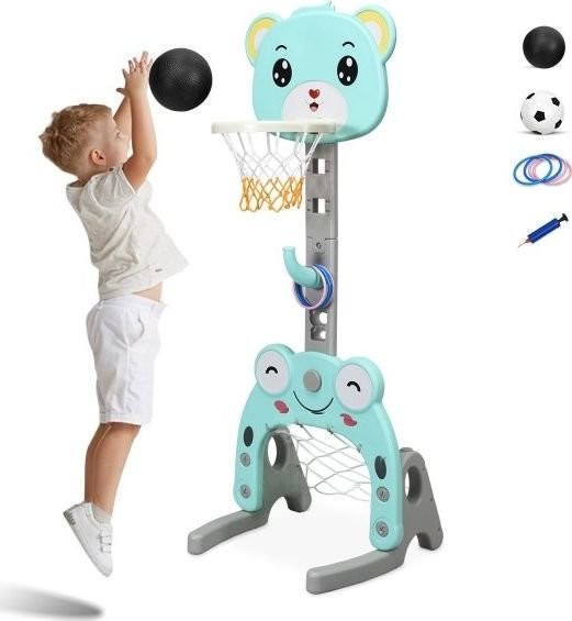 Kosz*** Costway do koszykówki z bramką 3w1 miś TY326530