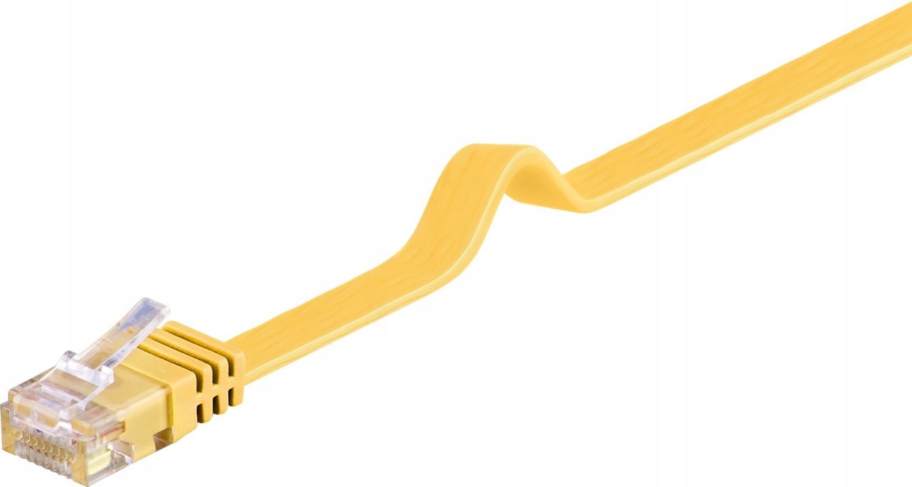 Kabel Lan Patchcord Cat 6 U/utp Płaski żółty 2m
