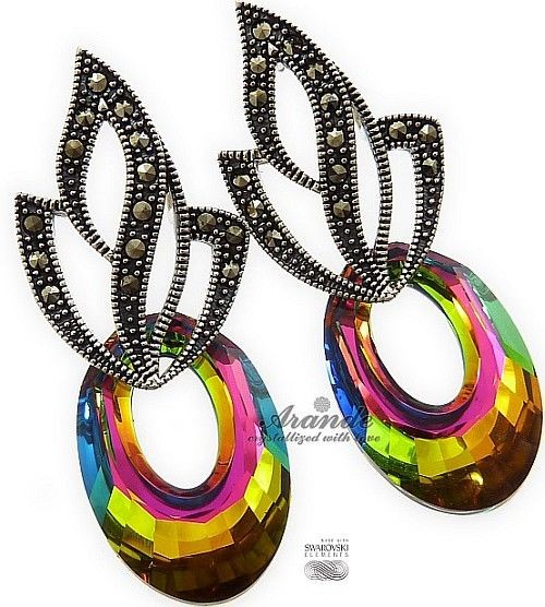 Swarovski Kolczyki Vitrail Helios Admire Srebro