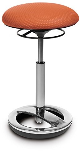 Topstar SU59BR0 Sitness High Bob taboret, okrągła podstawa z polerowanego aluminium, materiałowe obicie SU59BR4