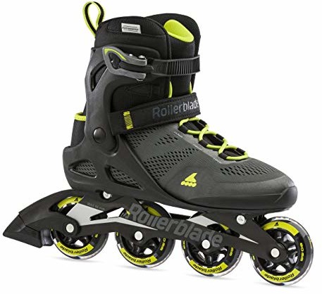 Rollerblade Unisex łyżworolki dla dorosłych Macroblade 80, kolor czarny/limonkowy, 290 07100600-1A1