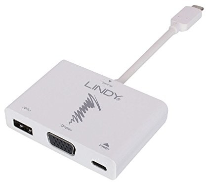 Lindy USB 3.1 typu C na USB typ A VGA i Power) Adapter 43230