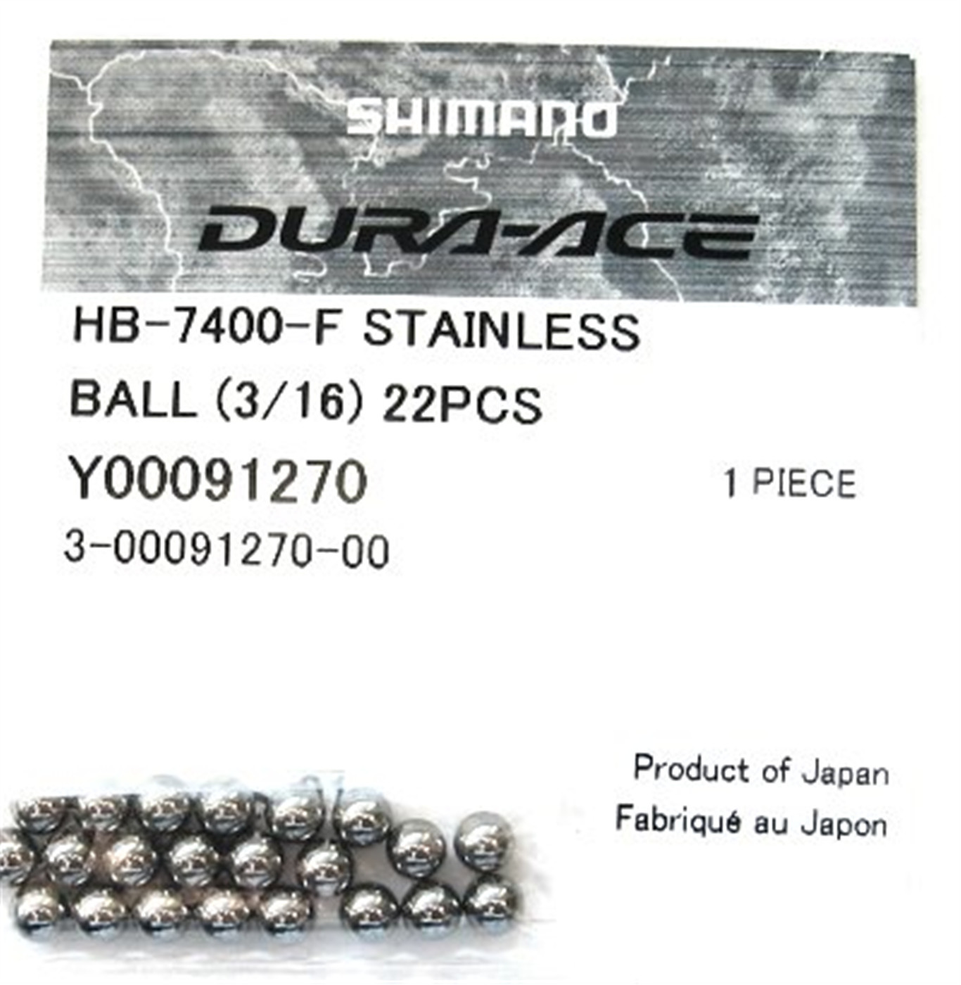 SHIMANO Kulki piasty HB7800/7700/950 srebrny Y00091270