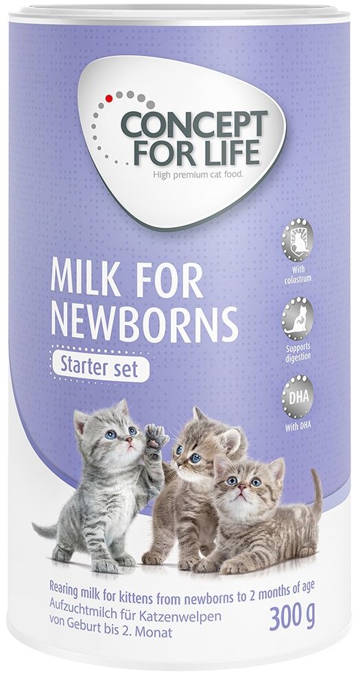 Concept for Life Concept for Life Milk for Newborns mleko dla kociąt 2 x 300 g 6 saszetek po 100 g)