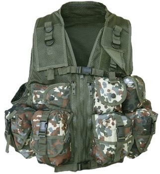 Mil-Tec Kamizelka Taktyczna US 9 Kieszeni Flecktarn 10712021