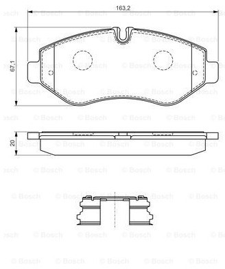 BOSCH Klocki hamulcowe BOSCH 0 986 494 582