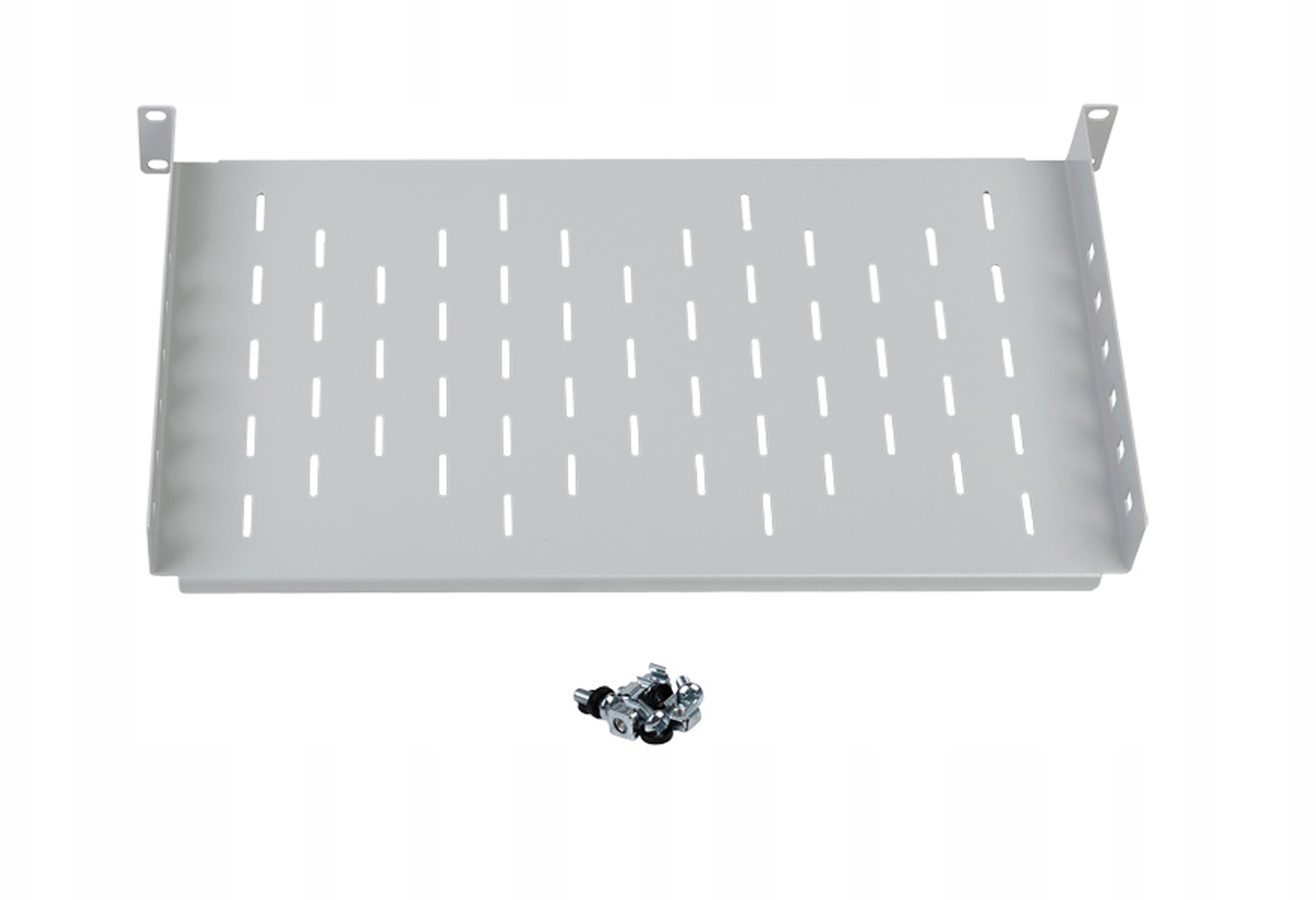 Półka stała do szafy Rack 19'' 1U 250mm szara