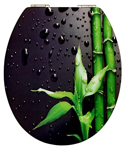 Cornat KSDSC304 Art of Acryl deska toaletowa, powierzchnia akrylowa o wysokim połysku, drewniany środek, czarna KSDSC304