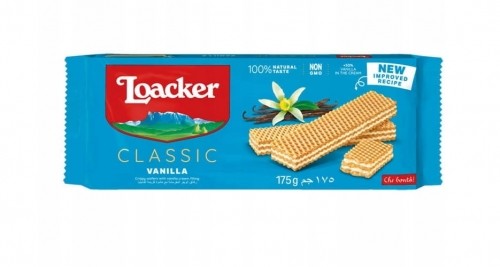 Loacker Loacker Classic Vanille - wafelki z kremem waniliowym (175 g) 495F-70147