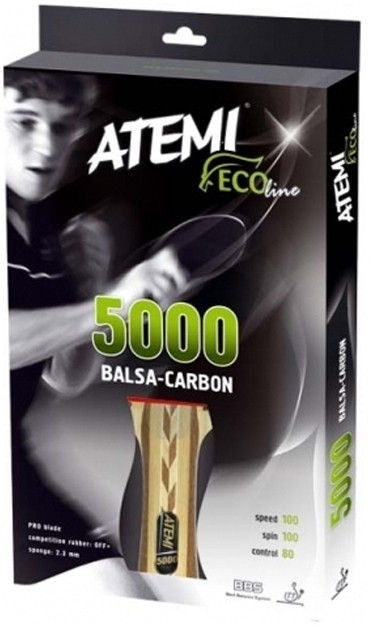 Atemi RAKIETKA DO TENISA STOŁOWEGO 5000 BALSA CARBON anatomical 17148