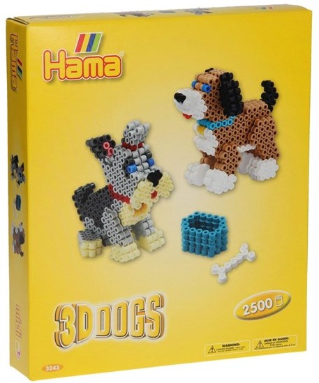 Hama Strijkkralenset 3D - Dogs 2500st. 3243